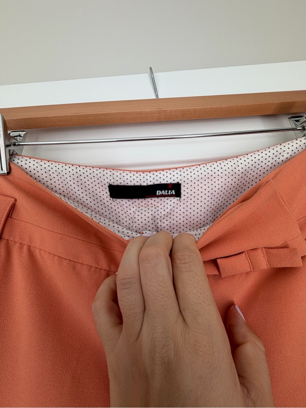 Dalia Coral Peach Women's Straight Leg Pants - Picture 6 of 7